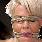Pic of SexPreviews - Helena Locke petite blonde milf is rope bound made to cum and spanked by The Pope