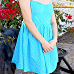 Pic of Dakota in a Blue Summer Dress
