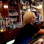 Pic of Beautiful blonde bar girl gets paid for sex and receives sticky facial...