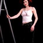 Pic of Jean Stripping Under Ladder