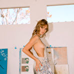 Pic of Nastasia Celeste sexy artist strips nude in her art studio