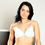 Pic of Slim Cuddly Brunette Adriana Blue Bares Her Sexy Lingerie Spreading Her Smooth Pussy Lips / DefineBabe.com
