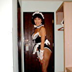 Pic of SexMyWife.com - Maid-Up Black Mesh Pantyhose
