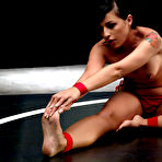 Pic of Avy Lee Roth gets defeated and impaled on strap-on dildo by bosomy wrestler Janay