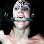 Pic of Poppy James gets mistreated in a bizarre bondage session with breast torment and vicious spanking