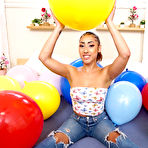 Pic of Kira Perez bangs her lover in the middle of inflated balloons