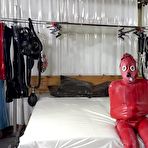 Pic of Rubberdomina | Red Latex Mask 