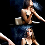 Pic of Russian Smokers | 18 y.o. Margarita is smoking two 120mm cigarettes and givving an interview about smoking
