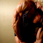 Pic of Female bodybuilder Clarkflex with amazing hard muscle body poses in her bare skin