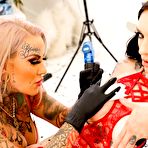 Pic of Misha Montana gets her Nipples Tattooed by Evilyn Ink While Both Get Fucked by Johnny Goodluck!