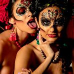 Pic of Mexican Day Of The Dead Lesbian Sissoring - Molly Stewart, Bella - FAPCAT