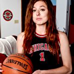 Pic of Cassidy Bliss strips her basketball jersey