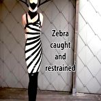 Pic of Club Rubber Restrained | Zebra girl caught and restrained - video