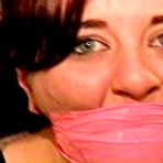 Pic of tied-and-gagged.com | 23 YR OLD REAL ESTATE BROKER IS WRAP BONDAGE TAPE GAGGED, MOUTH STUFFED, CLEAVE GAGGED, HANDGAGGED, BANDANNA GAGGED, GAGS ON A SPONGE, GAG-TALKING, NYLON COVERED BARE FEET AND TIED TO A CHAIR