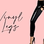 Pic of Køb Vinyl Leggings med Stretch og Bundløs - Bukser og Leggings