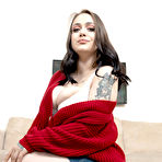 Pic of Inked girl Kira Clark unveils her big tits in high-heeled shoes | NakedWomenPhotos.net
