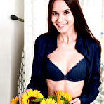 Pic of Leona Mia Slim Girl with Sunflowers