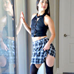 Pic of Isabel in a Plaid Skirt