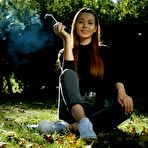 Pic of Russian Smokers | Beautiful Yulia is smoking all white cigarette
