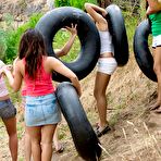 Pic of Australian girls float around nude on tyre tubes | Your Dirty Mind