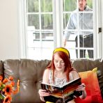 Pic of Redhead teen Krystal Orchid has her braces thickly cum coated by daddy's buddy - PornPics.com