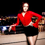 Pic of Freya Parker puts on red satin lingerie to seduce a hung black stud
