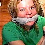 Pic of tied-and-gagged.com | 38 Yr OLD SOCIAL WORKER GETS HANDGAGGED, MOUTH STUFFED, CLEAVE GAGGED, TIED WITH RAWHIDE, WRITES RANSOM NOTE, WRAP BONDAGE TAPE GAGGED AND GAG TALKS