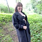 Pic of Naughty wife from Colchester in stockings & wellies flashing her ass and pussy in the woods – UK Wives Pics