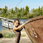 Pic of Charming teen Georgette goes nude in high heels during a visit to a boat graveyard - SMUT.pics