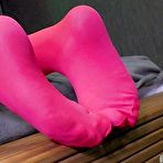 Pic of My sexy feet teasing in opaque pink pantyhose by Mistress Legs | Faphouse