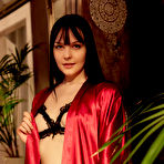 Pic of Amelia Riven in a Red Robe and Lingerie