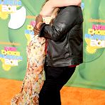 Pic of Miley Cyrus posing at 24th annual Kids Choice awards