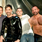 Pic of Bound gods - Gay hunks dressed in alien outfits fuck around in bondage group sex in pervert pleasures