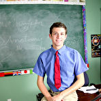 Pic of Krys Perez plays a horny professor who's curious about the size of student Levon Meeks' cock his first gay sex  com at Teach Twinks