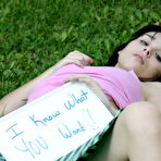 Pic of Ariel Rebel - Cute and sexy burnette model Ariel Rebel posing and showing her panty outdoors