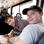 Pic of This time they  an unsuspecting young man on his way to the nude beach waiting at the bus stop gay male blowjob video