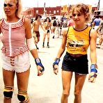 Pic of Retro porn ~ Two skater girls pleasing a big retro cock!