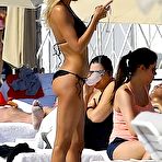 Pic of Lauren Stoner in black bikini on a beach