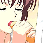 Pic of Slutty hentai lady hot jerked a wet stiff cock on sofa