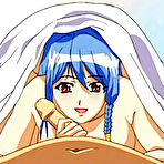 Pic of Slutty hentai lady hot jerked a wet stiff cock on sofa