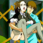 Pic of Slutty hentai lady hot jerked a wet stiff cock on sofa
