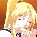 Pic of *Bondanime.com*-->> Horny hentai schoolgirl sucks and fucks a big cock