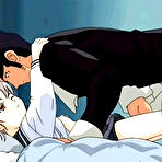 Pic of Cute hentai kakuga deep throating a massive cock on bed