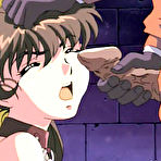 Pic of *Bondanime.com*-->>Chained hentai babe forced to lick a hard cock