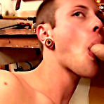 Pic of When Nimrod is done with that ass he kneels down and Jasper jerks his cock until it covers Hunter in a coating of man thrash first gay fuck free at Broke College Boys!