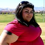 Pic of Plump large Ursula spreading her enormous fat ass 