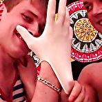 Pic of Two long-time gay boyfriends welcome their bi-curious roommate to the world of gay sex by giving him an unforgettable anal massage and barebacking him right on a soft carpet promo code blue man groups at Boys Fingering