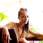 Pic of Dazzling brunette chick Anna Aj leaves nothing but her high heels and her necklace on