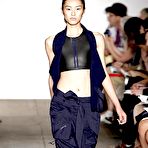Pic of Liu Wen sexy and see through runway shots