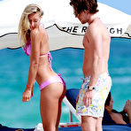 Pic of Petra Benova caught in pink bikini on the beach
